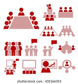 board, committee icon set