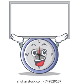 Up board compass character cartoon style