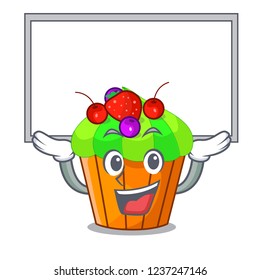 Up board cupcake shape cartoon the delicious one