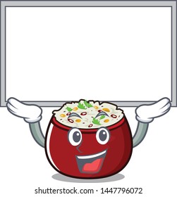 Up board curd rice served in mascot bowl