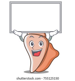 Up board cute shell character cartoon