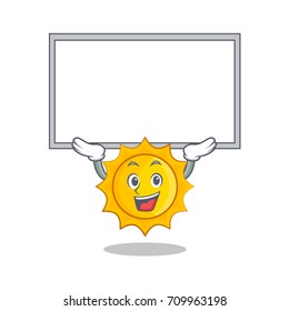 Up board cute sun character cartoon