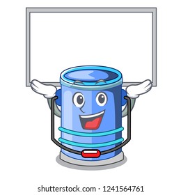 Up board cylinder bucket Cartoon of for liquid