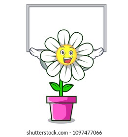 Up board daisy flower character cartoon