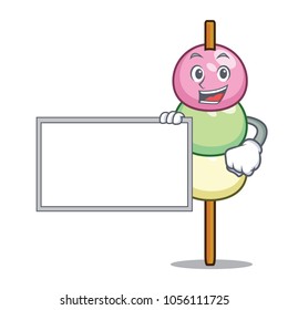 With board dango character cartoon style