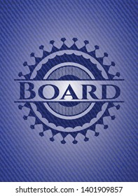 Board with denim texture. Vector Illustration. Detailed.