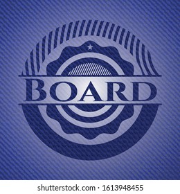 Board with denim texture. Vector Illustration. Detailed.