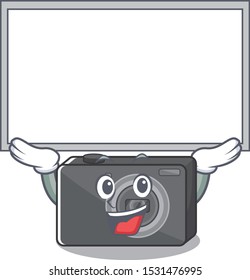 Up board digital camera in the cartoon shape