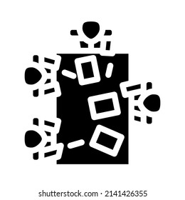 vector de icono de glifo del director de la junta. signo del director de la junta. símbolo de contorno aislado ilustración negra