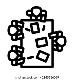 board director line icon vector. board director sign. isolated contour symbol black illustration