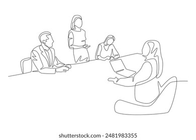 Tablero de Directores. Tablero de directores concepto de dibujo de una línea