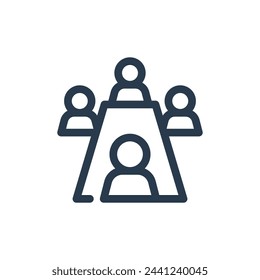 Board of Directors Convening in The Boardroom Vector Icon Illustration
