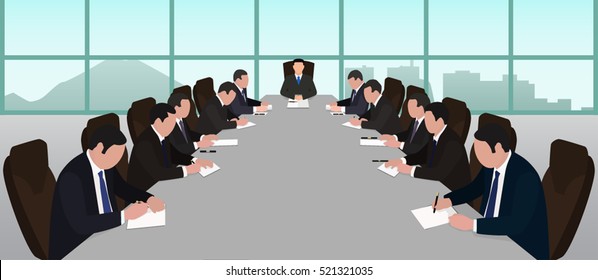 Board Of Directors The Head Of The Company Meeting Negotiation