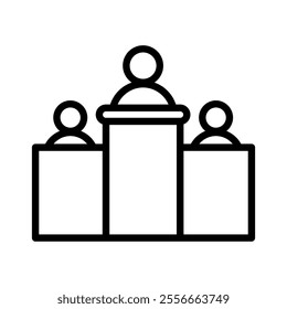 board of directors icon line vector illustration on white background.