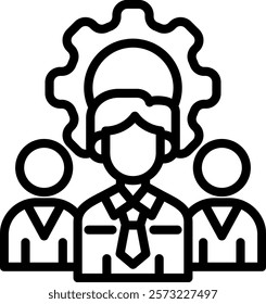 Board Of Directors Icon Line Vector Illustration