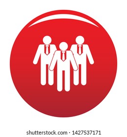 Board directors icon. Simple illustration of board directors vector icon for any design red