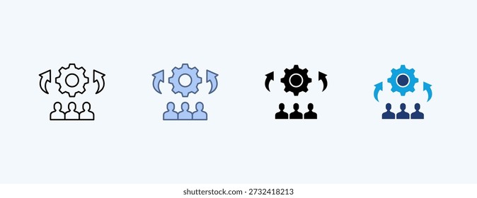Board Of Directors Multiple Icon Illustration Vector