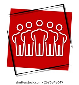 placa de diretores com banner vermelho em uma estrutura. Ilustração vetorial em um fundo branco.