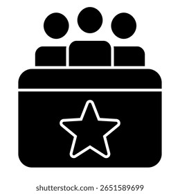 Board Of Directors Solid icon isolated on white 