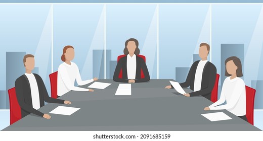 Junta de Directores. Ilustración vectorial.