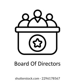 Board Of Directors Vector   outline Icons. Simple stock illustration stock