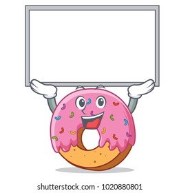 Up board Donut character cartoon style