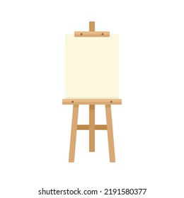 Board easel icon. Flat illustration of board easel vector icon isolated on white background
