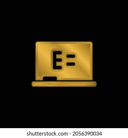 Board Ecuation gold plated metalic icon or logo vector