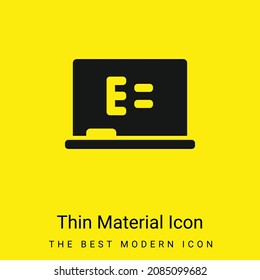 Board Ecuation minimal bright yellow material icon