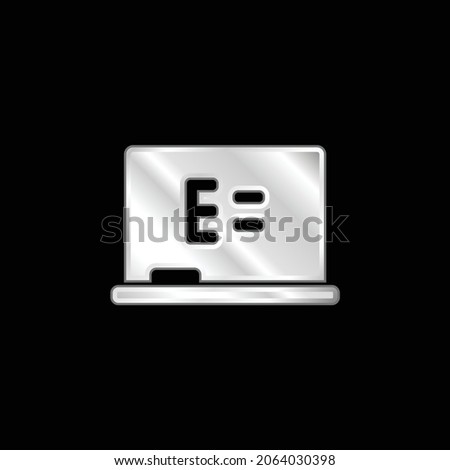 Board Ecuation silver plated metallic icon