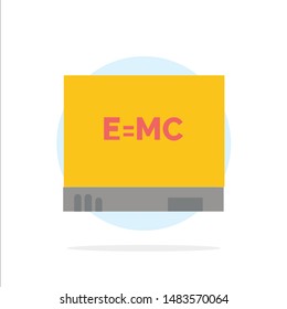 Board, Education, Formula Abstract Circle Background Flat color Icon