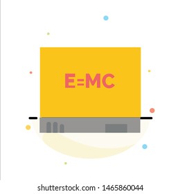 Board, Education, Formula Abstract Flat Color Icon Template. Vector Icon Template background