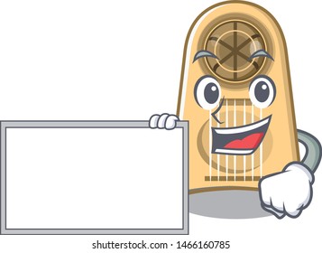 With board egg slicer isolated in the cartoon
