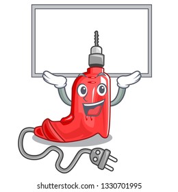 Up board electric drill in the cartoon shape