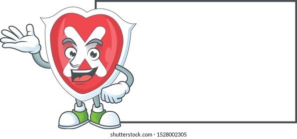 With board emblem cross shield for bacteria prevention.