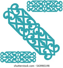 Board Engraving Ornaments Retro Style