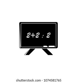 board with equation icon. Element of education and science illustration. Premium quality graphic design icon. Signs and symbols collection icon for websites, web design, mobile app on white background
