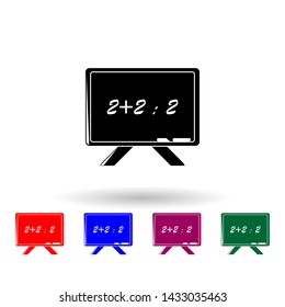 board with equation multi color icon. Elements of education set. Simple icon for websites, web design, mobile app, info graphics
