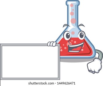 With board erlenmeyer flask isolated in the mascot