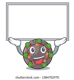 Up board escargot isolated with in the mascot