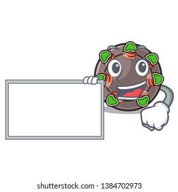 With board escargot isolated with in the mascot