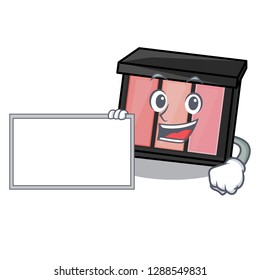 With board eye shedow in the cartoon shape