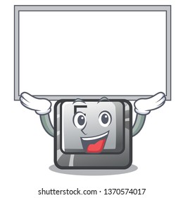 Up board F button in the character shape