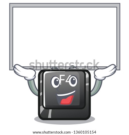 Up board f4 button installed on cartoon keyboard
