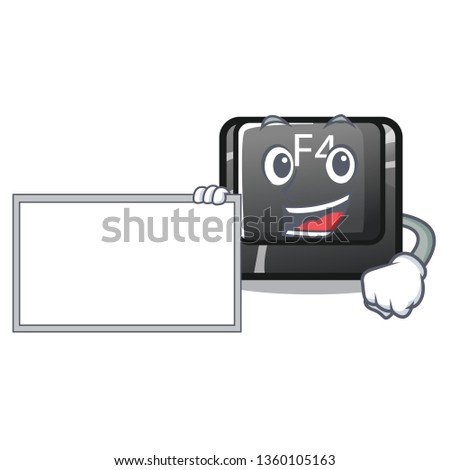 With board f4 button installed on cartoon keyboard