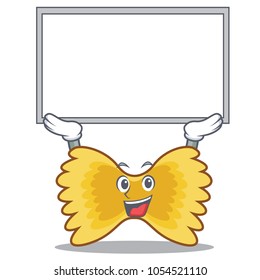 Up board Farfalle pasta character cartoon