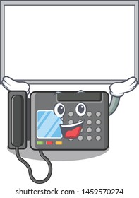Up board fax machine isolated in the mascot