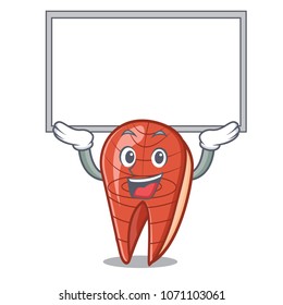 Up board fish slice character cartoon