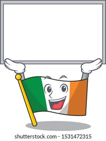 Up board flag ireland isolated with the cartoon