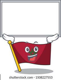 Up board flag morocco isolated with the character